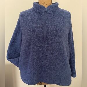 Architect Medium Navy Sherpa Half-Zip Pullover